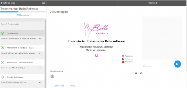 Treinamentos Belle Software com Transmissão Ao Vivo